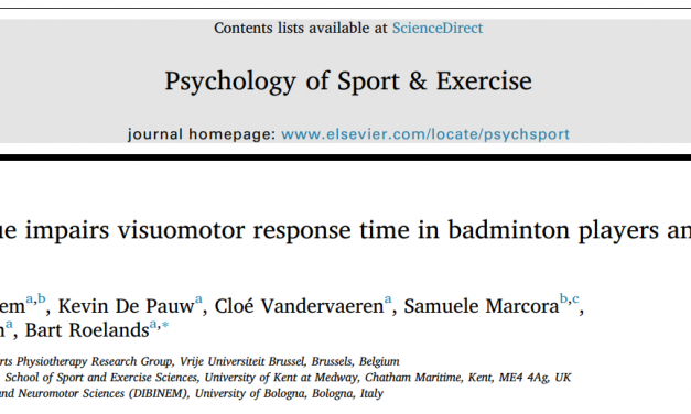 Badminton Science: Mentale Vermoeidheid Hindert Visuomotorische Reactiesnelheid